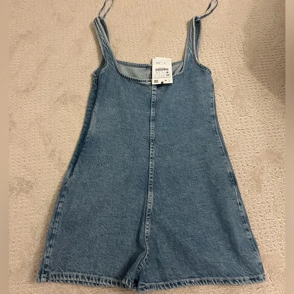 Zara Denim Playsuit XS NWT - Picture 3 of 6